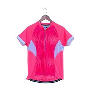 Nishiki cycling biking jersey neon pink women's size large outdoors activewear